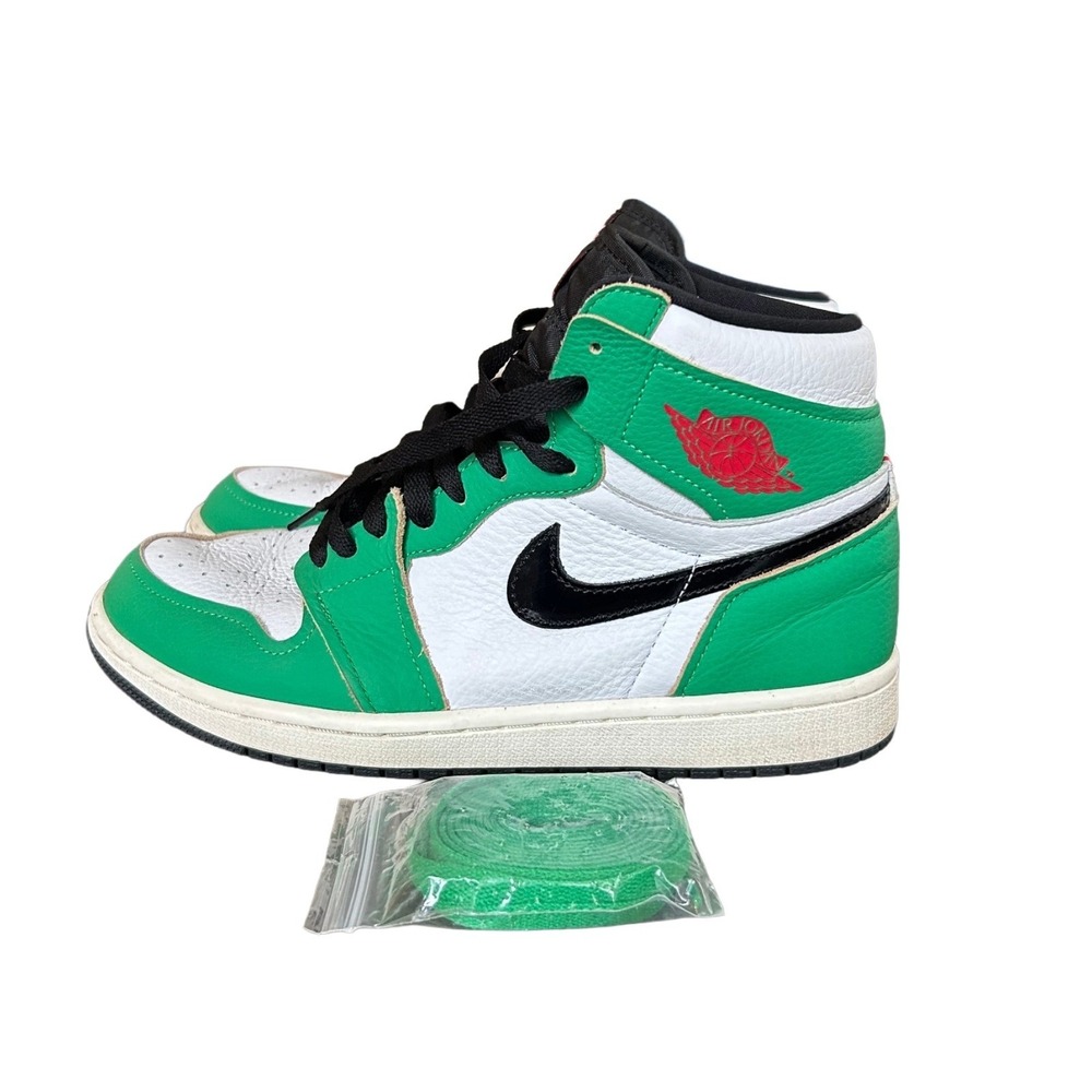 Nike Air Jordan 1 Retro High OG Lucky Green Womens Size 9 DB4612-300 Black White